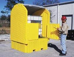 UltraTech - IBC Storage Lockers Type: Tote Sump w/Hard Top & Drain Number of Totes: 1 - Exact Tool & Supply