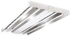 Cooper Lighting - 4 Lamps, 32 Watts, Fluorescent, High Bay Fixture - 48-7/16" Long x 2-15/32" High x 19-17/32" Wide, 120/208/240/277 Volt, Steel Housing - Exact Tool & Supply