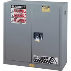 Justrite - 2 Door 1 Shelf 30 Gal Safety Cabinet for Flammable Substances - Exact Tool & Supply