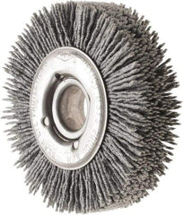 Osborn - 3" OD, 5/8" Arbor Hole, Nylon Wheel Brush - 7/8" Face Width, 5/8" Trim Length, 20,000 RPM - Exact Tool & Supply