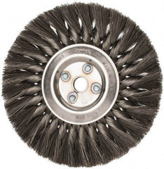 Osborn - 7" OD, 5/8" Arbor Hole, Knotted Steel Wheel Brush - 5/8" Face Width, 1-3/4" Trim Length, 0.0118" Filament Diam, 9,000 RPM - Exact Tool & Supply