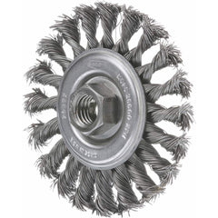 Osborn - Wheel Brushes; Wire Type: Knotted ; Fill Material: Stainless Steel ; Trim Length (Inch): 7/8 ; Filament Wire Diameter Range: 0.0300 & Above - Exact Tool & Supply