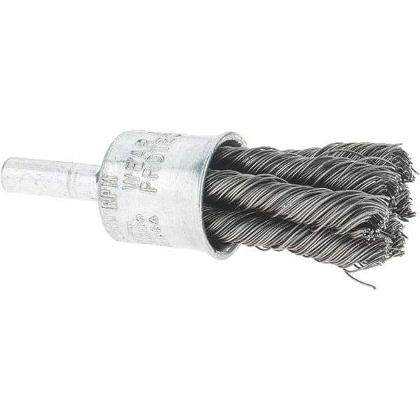 Osborn - 1/2" Brush Diam, Knotted, End Brush - 22,000 Max RPM - Exact Tool & Supply