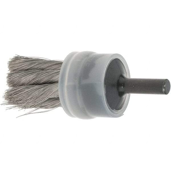 Osborn - 3/4" Brush Diam, Knotted, End Brush - 1/4" Diam Shank, 20,000 Max RPM - Exact Tool & Supply