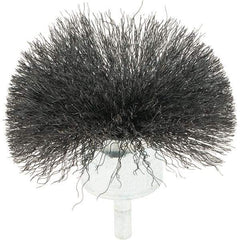 Osborn - 3" Brush Diam, Crimped, End Brush - 1/4" Diam Shank, 15,000 Max RPM - Exact Tool & Supply