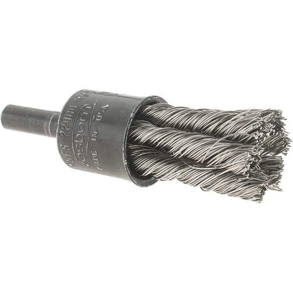 Osborn - 1/2" Brush Diam, Knotted, End Brush - 22,000 Max RPM - Exact Tool & Supply