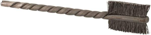 Osborn - 3/8" Diam Flat Steel Tube Brush - 0.005" Filament Diam, 9/16" Brush Length, 2-1/8" OAL, 3/32" Diam Shank - Exact Tool & Supply
