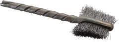 Osborn - 5/8" Diam Flat Steel Tube Brush - 0.005" Filament Diam, 5/8" Brush Length, 2-1/4" OAL, 1/8" Diam Shank - Exact Tool & Supply
