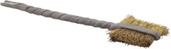 Osborn - 7/16" Diam Flat Brass Tube Brush - 0.005" Filament Diam, 9/16" Brush Length, 2-1/8" OAL, 3/32" Diam Shank - Exact Tool & Supply