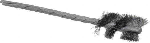 Osborn - 1" Long x 9/16" Diam Steel Internal Spiral Brush - Single Spiral, 3-1/2" OAL, 0.005" Wire Diam, 1/8" Shank Diam - Exact Tool & Supply