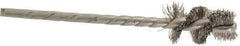 Osborn - 1/2" Diam Helical Stainless Steel Tube Brush - 0.008" Filament Diam, 1" Brush Length, 3-1/2" OAL, 1/8" Diam Shank - Exact Tool & Supply