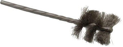 Osborn - 7/8" Diam Helical Stainless Steel Tube Brush - 0.005" Filament Diam, 1" Brush Length, 3-1/2" OAL, 1/8" Diam Shank - Exact Tool & Supply