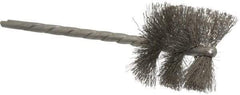 Osborn - 1-1/8" Diam Helical Stainless Steel Tube Brush - 0.005" Filament Diam, 1" Brush Length, 3-1/2" OAL, 1/8" Diam Shank - Exact Tool & Supply