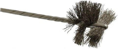 Osborn - 1-1/4" Diam Helical Stainless Steel Tube Brush - 0.008" Filament Diam, 1" Brush Length, 3-1/2" OAL, 1/8" Diam Shank - Exact Tool & Supply