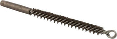 Osborn - 1/2" Diam Helical Steel Tube Brush - Double Spiral, 0.01" Filament Diam, 4-1/2" Brush Length - Exact Tool & Supply