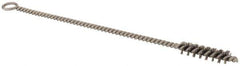 Osborn - 3/8" Diam Helical Stainless Steel Tube Brush - Single Spiral, 0.006" Filament Diam, 1-1/2" Brush Length, 8" OAL, 0.168" Diam Shank - Exact Tool & Supply