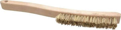 Osborn - 4 Rows x 18 Columns Palmyra/Tampico Plater's Brush - 6" Brush Length, 13-1/4" OAL, 1" Trim Length, Wood Curved Handle - Exact Tool & Supply