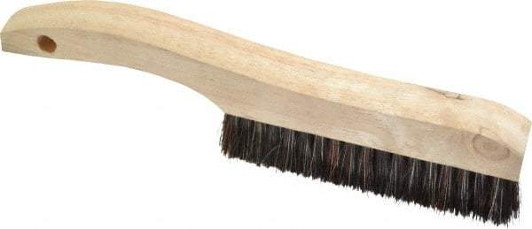 Osborn - 4 Rows x 18 Columns Tampico Plater's Brush - 5-1/4" Brush Length, 10" OAL, 1" Trim Length, Wood Shoe Handle - Exact Tool & Supply