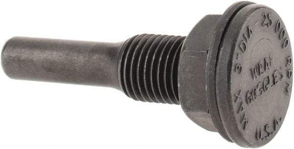 Osborn - 1/4" Arbor Hole to 1/4" Shank Diam Drive Arbor - For Small Diam Wheel Brushes - Exact Tool & Supply