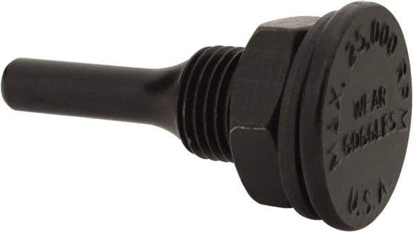 Osborn - 1/4" Arbor Hole to 1/4" Shank Diam Drive Arbor - For Small Diam Wheel Brushes - Exact Tool & Supply