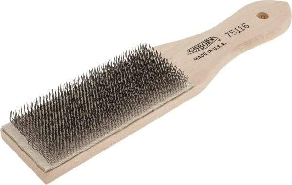 Osborn - 8-1/4" Long Abrasive File Card - Wood Handle - Exact Tool & Supply