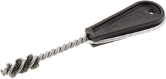 Osborn - 1" Long x 1/2" Diam Steel Tube End Fitting Brush - 6-3/8" OAL, 0.008" Wire Diam - Exact Tool & Supply