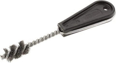 Osborn - 1" Long x 41/64" Diam Steel Tube End Fitting Brush - 6-3/8" OAL, 0.008" Wire Diam - Exact Tool & Supply