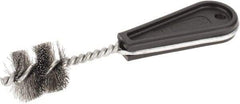 Osborn - 1-1/4" Long x 1-9/64" Diam Steel Tube End Fitting Brush - 6-3/8" OAL, 0.0104" Wire Diam - Exact Tool & Supply