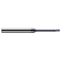 Harvey Tool - Ball End Mills; Mill Diameter (mm): 0.50 ; Mill Diameter (Decimal Inch): 0.0200 ; Number of Flutes: 3 ; Length of Cut (Decimal Inch): 0.0300 ; Material: Solid Carbide ; Overall Length (Inch): 2-1/2 - Exact Tool & Supply