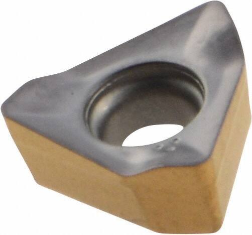 Iscar - HM390 TKCT0703 TR Grade IC808 Carbide Milling Insert - TiAlN/AlTiN/TiN Finish, 0.124" Thick, 0.228" Inscribed Circle, 0.51mm Corner Radius - Exact Tool & Supply