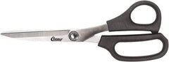 Clauss - 6" LOC, 9" OAL Stainless Steel Bent Trimmers - Plastic Offset Handle, For Paper, Fabric - Exact Tool & Supply