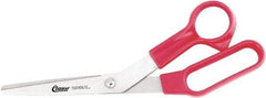 Clauss - 5" LOC, 8-1/2" OAL Stainless Steel Bent Shears - Plastic Offset Handle, For Paper, Fabric - Exact Tool & Supply