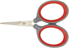 Clauss - 1" LOC, 3" OAL Titanium Scissors - Plastic Handle, For Paper, Fabric - Exact Tool & Supply