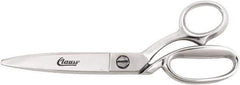 Clauss - 6" LOC, 12-1/2" OAL Steel Dubbed Trimmers - Steel Bent Handle, For Paper, Fabric - Exact Tool & Supply