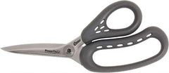 Clauss - 5" LOC, 8" OAL Titanium Shears - Plastic Handle, For Paper, Fabric - Exact Tool & Supply