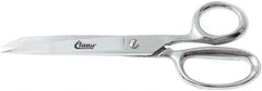 Clauss - 4" LOC, 8" OAL Straight Shears - Steel Straight Handle, For Paper, Fabric - Exact Tool & Supply