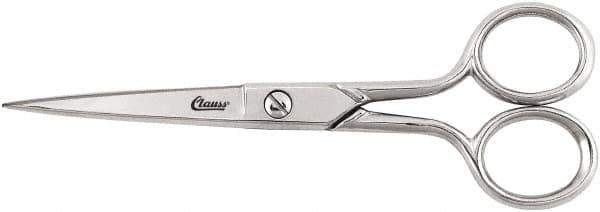 Clauss - 2" LOC, 6" OAL Cutlery Steel Scissors - Steel Handle, For Paper, Fabric - Exact Tool & Supply