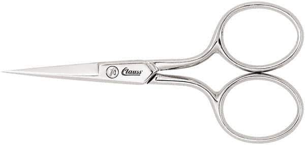 Clauss - 1" LOC, 3-1/2" OAL Scissors - Steel Handle, For Paper, Fabric - Exact Tool & Supply