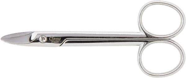 Clauss - 1" LOC, 4-9/64" OAL Straight Scissors - Steel Straight Handle, For Paper, Fabric - Exact Tool & Supply