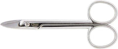 Clauss - 1" LOC, 4-9/64" OAL Straight Scissors - Steel Straight Handle, For Paper, Fabric - Exact Tool & Supply