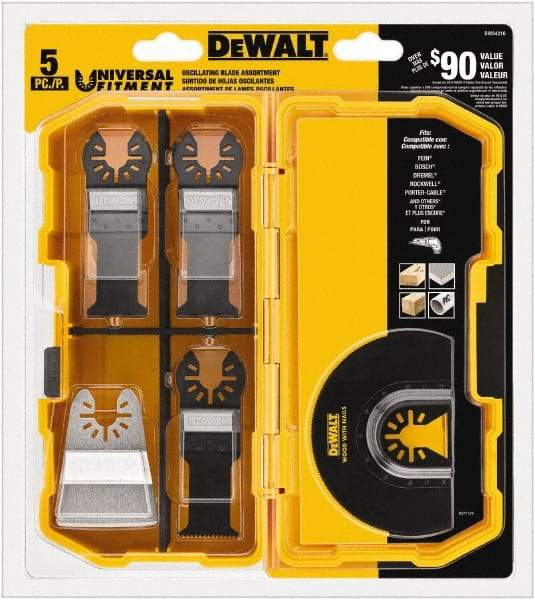 DeWALT - Oscilating Rotary Tool Accessory Kit - UNIVERSAL FITMENT, For Use on All Major Brands (no Adapter Required) - Exact Tool & Supply
