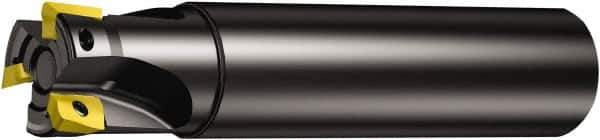 Sandvik Coromant - 1" Cut Diam, 15.7mm Max Depth of Cut, 1" Shank Diam, 8" OAL, Indexable Square Shoulder Ramping End Mill - R390-17.. Inserts, Cylindrical Shank, 90° Lead Angle, Through Coolant, Series CoroMill 390 - Exact Tool & Supply
