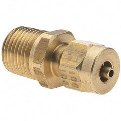 Value Collection - 5/32" Outside Diam, 1/8-27 Thread, Metal Push-to-Connect Tube Male Connector - Push to Connect Connection - Exact Tool & Supply