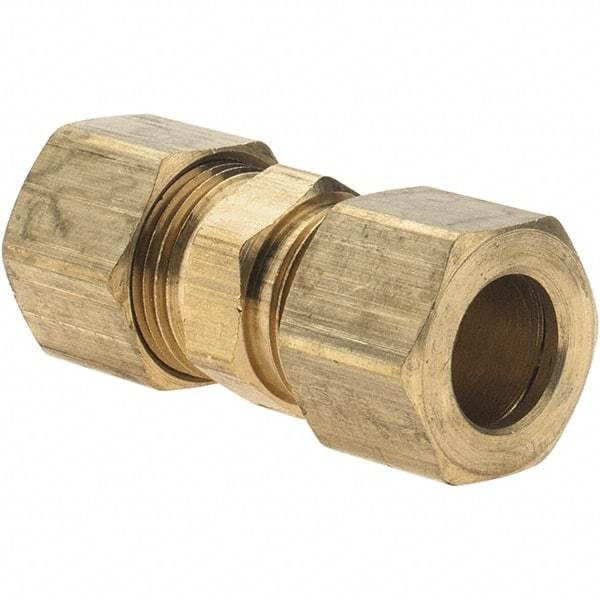 Parker - 3/8" OD, Brass Union - 200 Max Working psi, Comp x Comp Ends - Exact Tool & Supply
