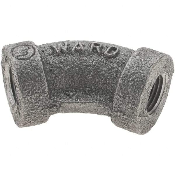 Value Collection - Size 1/8", Class 150, Malleable Iron Black Pipe 45° Elbow - 150 psi, Threaded End Connection - Exact Tool & Supply
