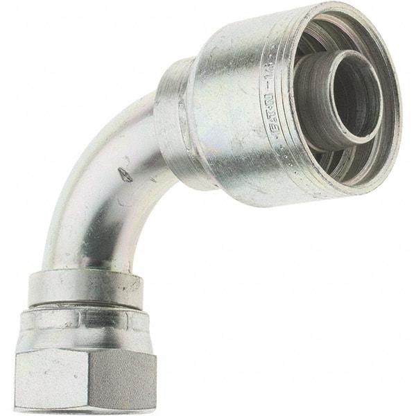 Value Collection - 1-5/16-12 JIC Steel Hydraulic Hose Female 37° Swivel Elbow - -16 Hose Size, 1" Hose Diam, Series TTC - Exact Tool & Supply