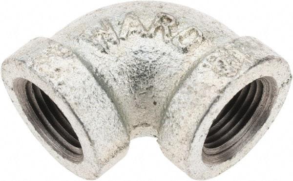Value Collection - Class 150, 3/8" Galvanized Pipe 90° Elbow - Threaded, Malleable Iron - Exact Tool & Supply