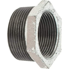 Value Collection - Class 150, 1-1/2 x 1-1/4" Galvanized Pipe Hex Bushing - Threaded, Malleable Iron - Exact Tool & Supply