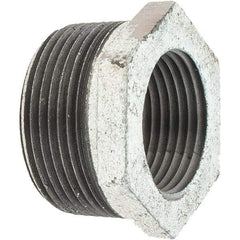 Value Collection - Class 150, 1-1/4 x 1" Galvanized Pipe Hex Bushing - Threaded, Malleable Iron - Exact Tool & Supply