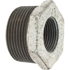 Value Collection - Class 150, 1-1/4 x 3/4" Galvanized Pipe Hex Bushing - Threaded, Malleable Iron - Exact Tool & Supply